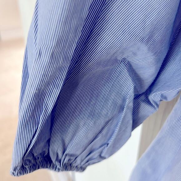 MAEVE $98 Anthropologie off shoulder pinstripe top XS cotton - Picture 7 of 11